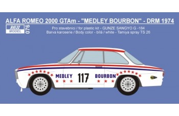 Decal – Alfa Romeo 2000 GTAm „Medleys Bourbon“ DRM 1974